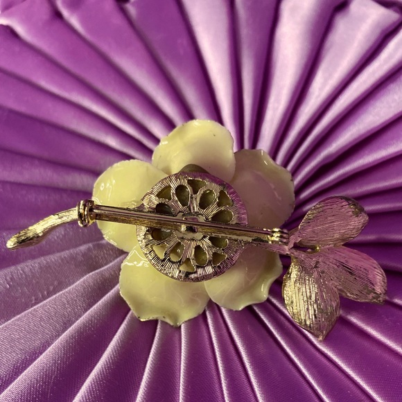 VINTAGE rose brooch - Picture 5 of 6